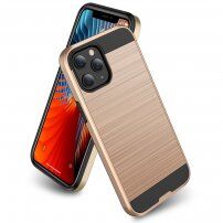 Otporna maskica za iPhone 12 Pro Max - brušena tekstura - zlatni