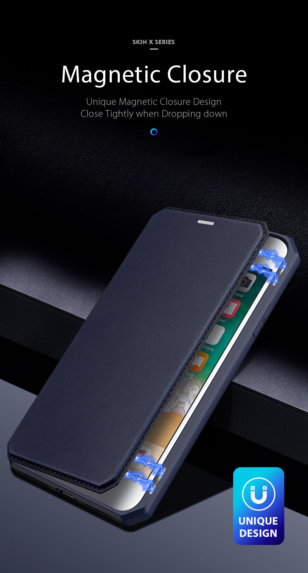 Dux Ducis futrola novčanik za iPhone 7 / 8 / SE (2020/2022) - crno