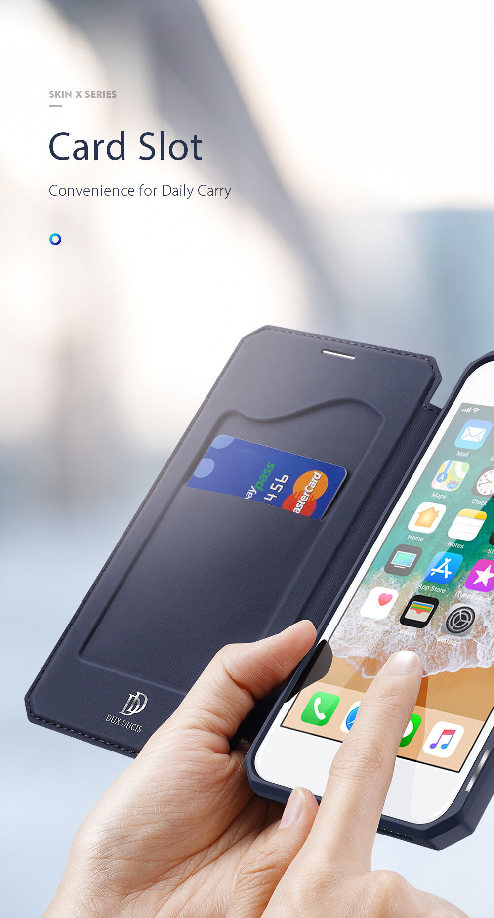 Dux Ducis futrola novčanik za iPhone 7 / 8 / SE (2020/2022) - crno