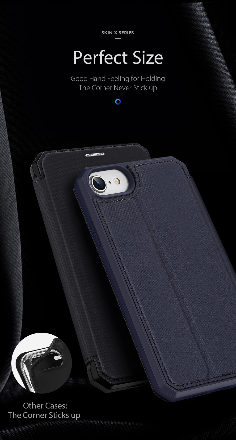 Dux Ducis futrola novčanik za iPhone 7 / 8 / SE (2020/2022) - crno