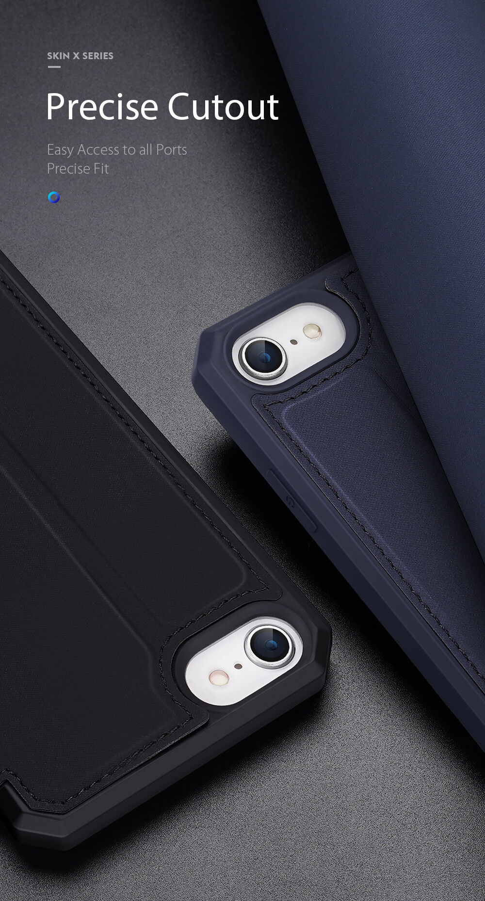 Dux Ducis futrola novčanik za iPhone 7 / 8 / SE (2020/2022) - crno