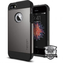 Spigen Armor otporna tanka maskica za Apple iPhone SE (2016) / 5S - metalni škriljevac