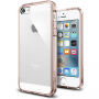 Spigen ultra-tanka zaštitna maskica Apple iPhone SE (2016) / 5S / 6 - proziran s ružičastim okvirom