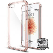 Spigen Crystal Shell zaštitna polikarbonatna maskica za Apple iPhone SE (2016) / 5S - prozirna ružičasta