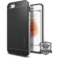 Spigen Neo ekskluzivna zaštitna maskica za Apple iPhone SE (2016) / 5S - crna srebrna