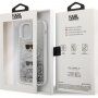 Karl Lagerfeld Liquid Glitter 2 Heads maskica za iPhone 12 / 12 Pro - srebrni