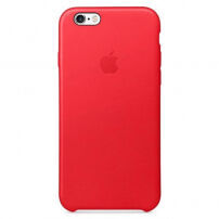 Original kožna navlaka za Apple iPhone 6S Plus - crvena