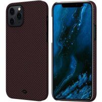 Pitaka MagEZ karirana maskica za iPhone 12 Pro Max - crno-crveni