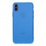 Neonska maskica od meke plastike za iPhone X / XS - plavi