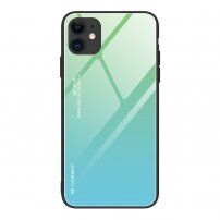 maskica sa staklenom stražnjom stranom za iPhone 12 mini - zeleno-azurna