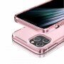 Prozirna maskica s zaštitom kamere za iPhone 12 / 12 Pro - ružičasti