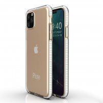 Prozirna maskica s šarenim okvirom od meke plastike za iPhone 11 Pro Max - bijeli