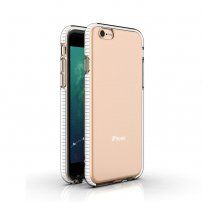 Prozirna maskica s šarenim okvirom od meke plastike za iPhone 6 / 6S - bijeli