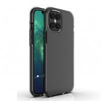 Prozirna maskica s šarenim okvirom od meke plastike za iPhone 12 Pro Max - crni