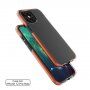 Prozirna maskica s šarenim okvirom od meke plastike za iPhone 12 Pro Max - crni
