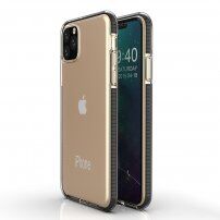 Prozirna maskica s šarenim okvirom od meke plastike za iPhone 11 - crni