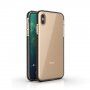 Prozirna maskica s šarenim okvirom od meke plastike za iPhone XS Max - crni