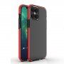 Prozirna maskica s šarenim okvirom od meke plastike za iPhone 12 Pro Max - crveni