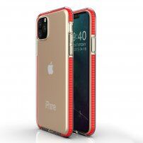 Prozirna maskica s šarenim okvirom od meke plastike za iPhone 11 - crveni