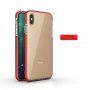 Prozirna maskica s šarenim okvirom od meke plastike za iPhone XS Max - crveni