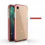 Prozirna maskica s šarenim okvirom od meke plastike za iPhone XR - crveni