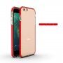 Prozirna maskica s šarenim okvirom od meke plastike za iPhone 6 Plus / 6S Plus - crveni