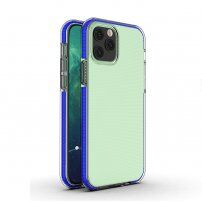 Prozirna maskica s šarenim okvirom od meke plastike za iPhone 12 / 12 Pro - plavi