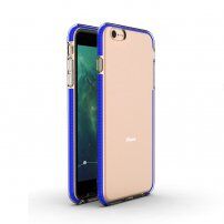 Prozirna maskica s šarenim okvirom od meke plastike za iPhone 6 Plus / 6S Plus - plavi