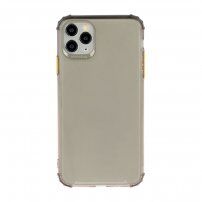 Meka prozirna maskica s ojačanim kutovima za iPhone 12 / 12 Pro - crni