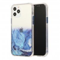 Mramorna maskica otporna na ogrebotine za iPhone 12 Pro Max - plavi