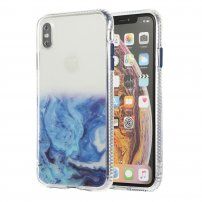Mramorna maskica otporna na ogrebotine za iPhone XS Max - plavi