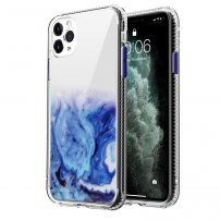 Mramorna maskica otporna na ogrebotine za iPhone 11 Pro - plavi