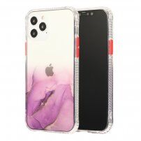 Mramorna maskica otporna na ogrebotine za iPhone 12 mini - ljubičasti
