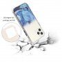Mramorna maskica otporna na ogrebotine za iPhone 12 mini - ljubičasti