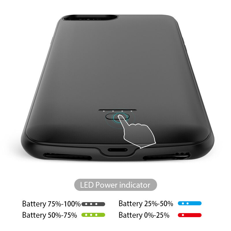 Maskica s eksternom baterijom 4000 mAh pro iPhone 6 / 6S / 7 / 8 / SE (2020/2022) - crni