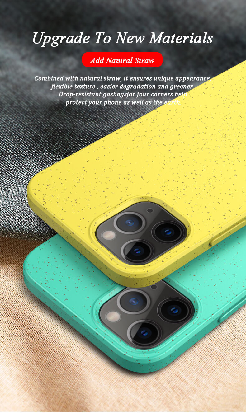 Matný eko razgradiva maskica za iPhone 12 / 12 Pro - ružičasti