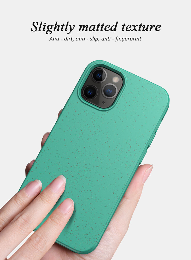 Matný eko razgradiva maskica za iPhone 12 / 12 Pro - ružičasti