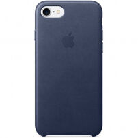 Original kožna navlaka za Apple iPhone 7 - ponoćno plava