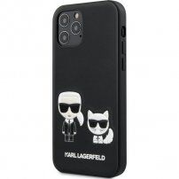 Karl Lagerfeld Karl &Choupette maskica od PU kože za iPhone 12 Pro Max - crni