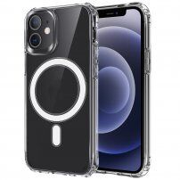 Kristalno prozirna maskica s magnetskim prstenom za iPhone 12 mini - Proziran