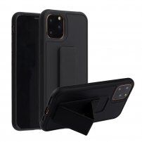 Maskica s funkcijom stalka / ručke za iPhone 12 Pro Max - crni