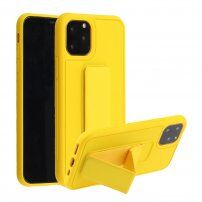 Maskica s funkcijom stalka / ručke za iPhone 12 / 12 Pro - žuti