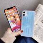 Maskica od meke plastike s uzorkom ruža za iPhone 11 Pro - plavi