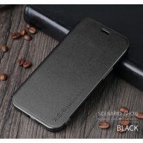 X-Level kožna flip futrola sa stalkom za iPhone 12 / 12 Pro - crno