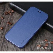 X-Level kožna flip futrola sa stalkom za iPhone 12 / 12 Pro - plavo