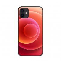 NXE meka maskica s motivom šarenih krugova za iPhone 12 mini - crveni