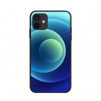 NXE meka maskica s motivom šarenih krugova za iPhone 12 mini - plavi