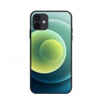 NXE meka maskica s motivom šarenih krugova za iPhone 12 mini - zeleni