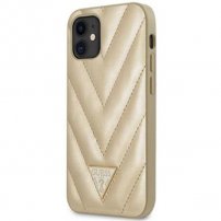 Guess V Quilted maskica za iPhone 12 mini - zlatni