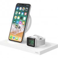 Belkin Boost Charge 2u1 bežična stanica za punjenje 7.5 W za iPhone / Apple Watch - bijela
